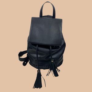 Silence & Noise - Urban Outfitters Brand - Black Faux Leather -Bucket Backpack